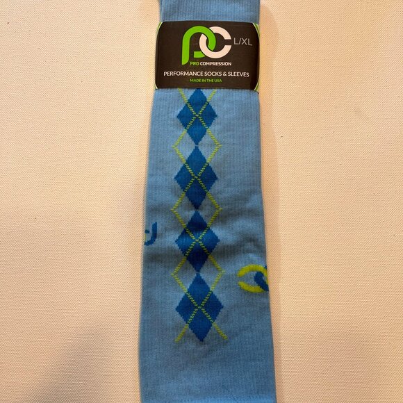 Pro Compression Women's Performance Compression Socks Size L/XL Blue - Picture 1 of 7